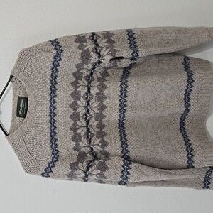 Vintage Eddie Bauer Heritage Wool Fisherman Crewneck Sweater Men's M